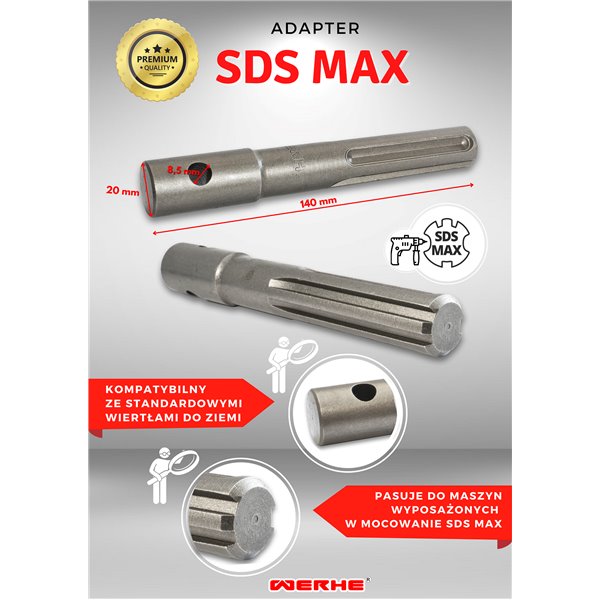 Adapter do świdra SDS MAX